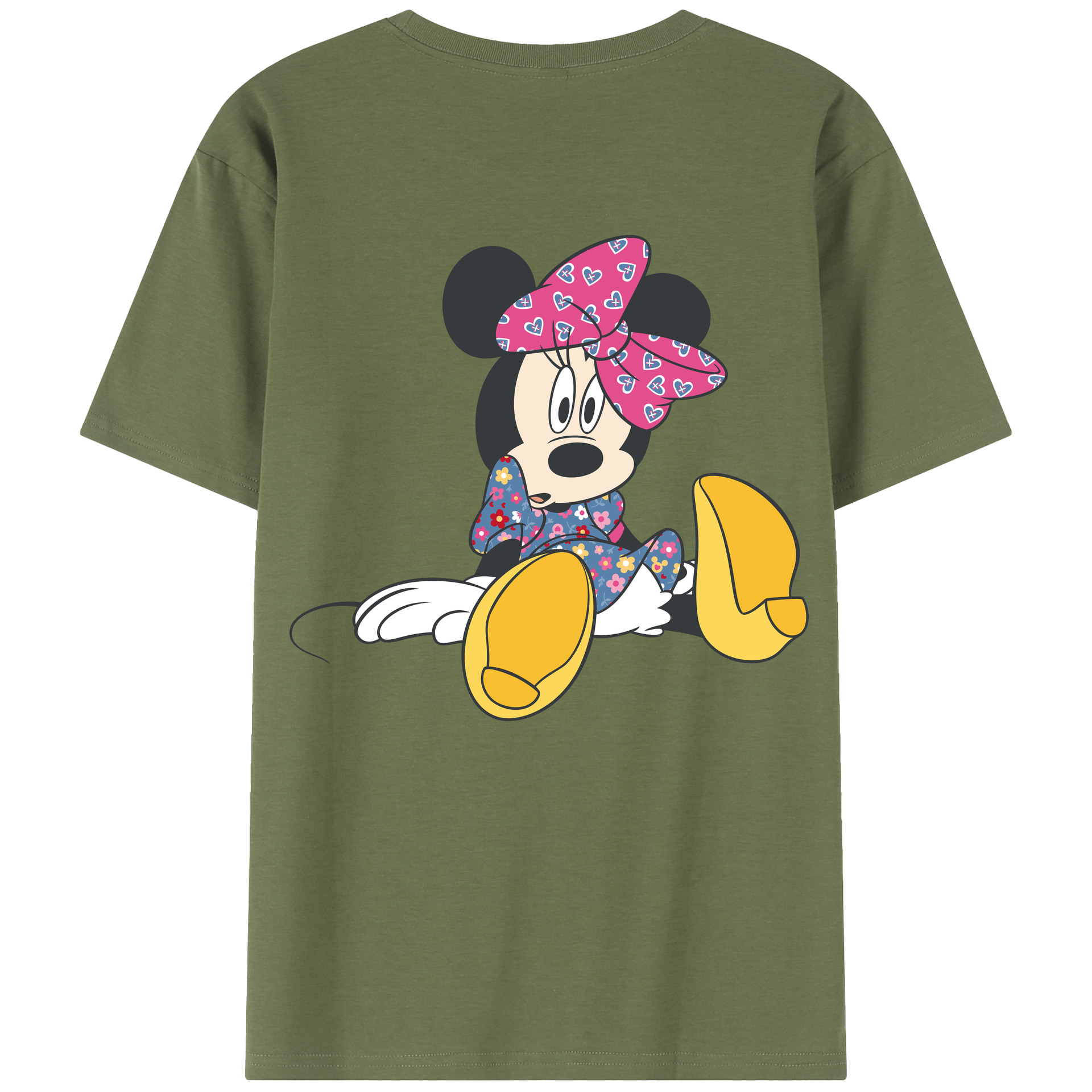 （画像用） ミッキーマウス Mickey Mouse 綿100％半袖Tシャツ（背面プリント）
